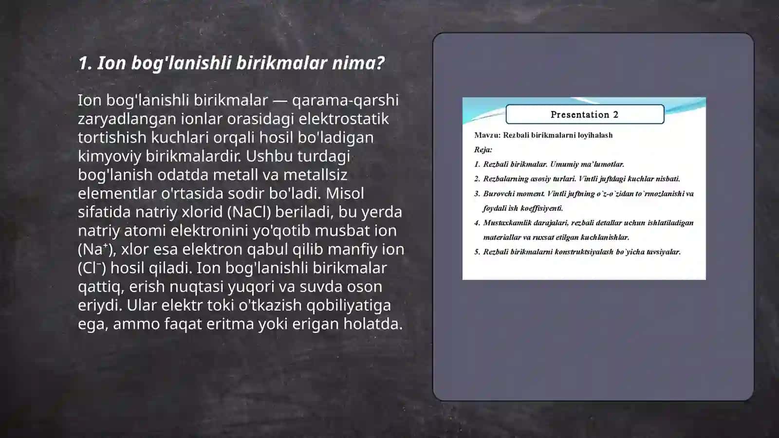 Tuproq, suvning ifloslanishida ion bog'lanishli birikmalarni aniqlab ulardan tozalash g'oyasini ishlab chiqish 3