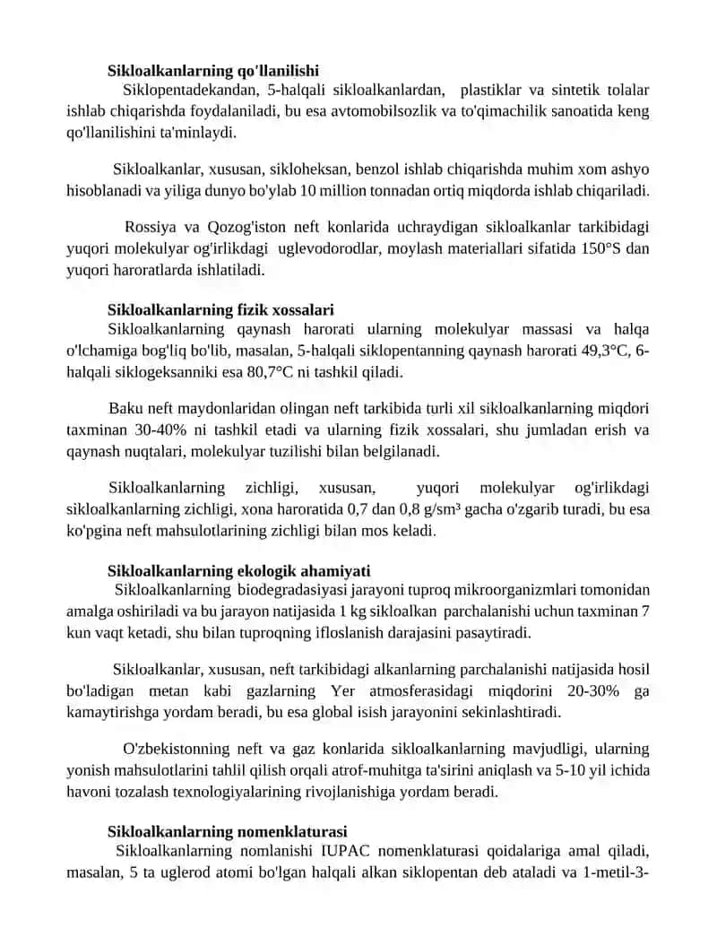 Neft tarkibidagi sikloalkanlar 3