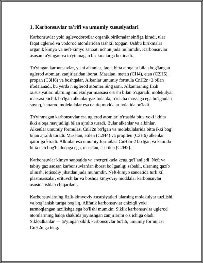 Karbonsuvlar 3