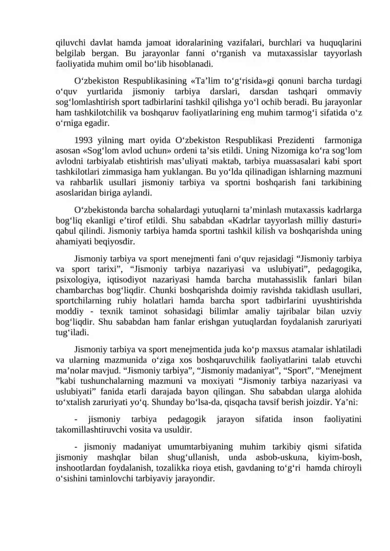 Jismoniy tarbiya va sport menejmenti faniga kirish 3
