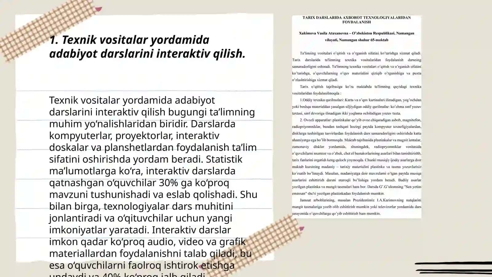 Texnik vositalar yordamida adabiyot darslarini interaktiv qilish 3