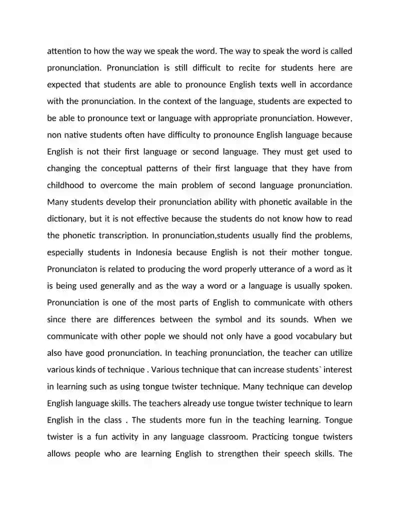 THEME: USING TONGUE  TWISTERS AND SONG IN TEACHING ENGLISH 3