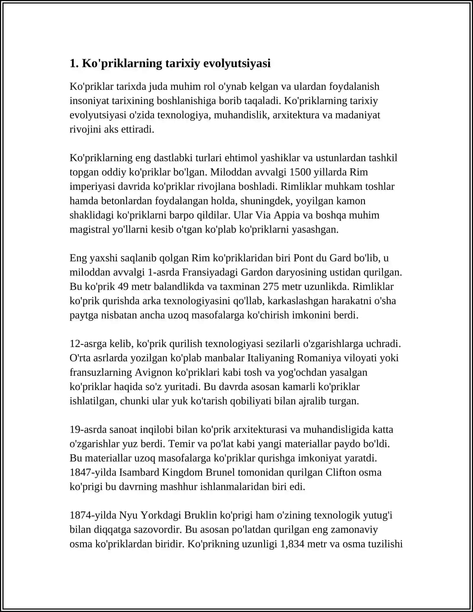 QADIMGI DUNYODA KO'PRIKLAR QURILISHI 3