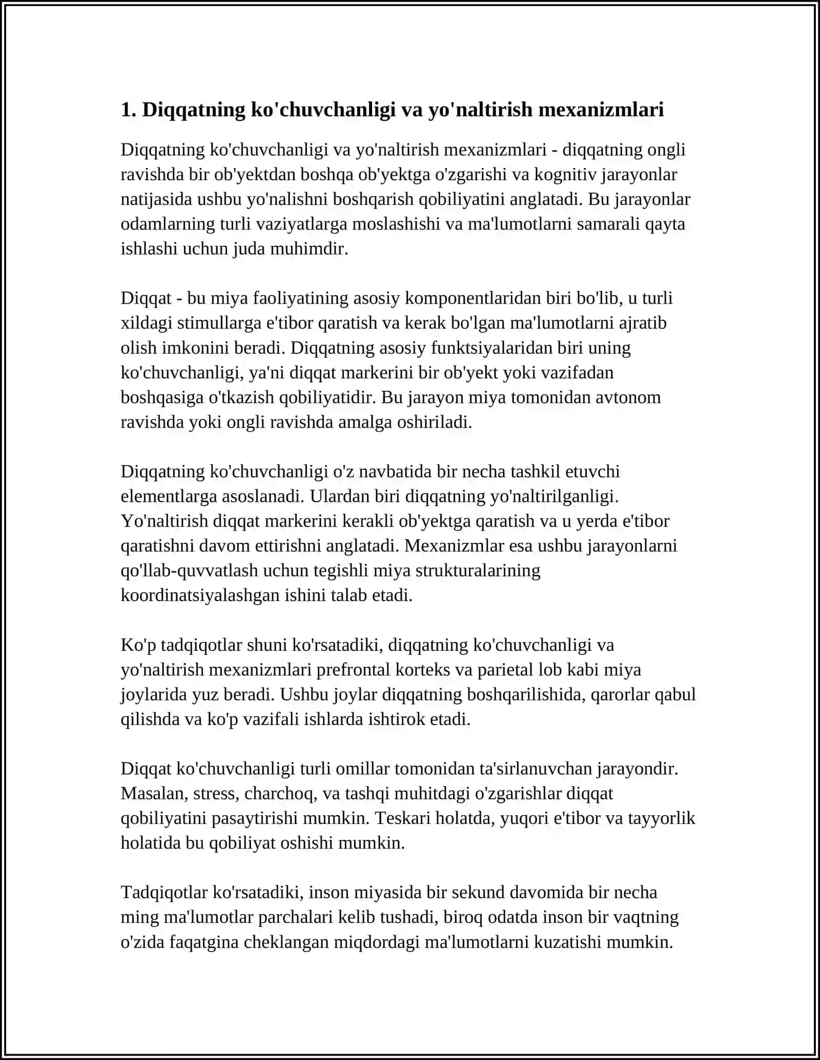 DIQQATNING KOCHUVCHANLIGI VA TAQSIMLANISHINI O'RGANISH 3