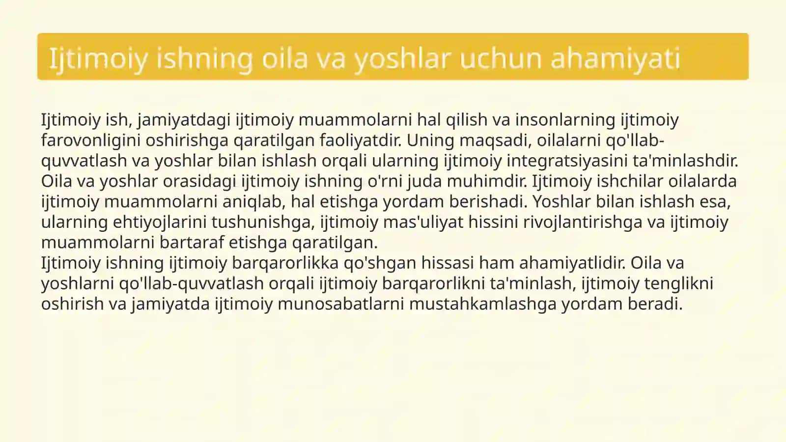 Oila va yoshlar, bolalar bilan ijtimoiy ish 3