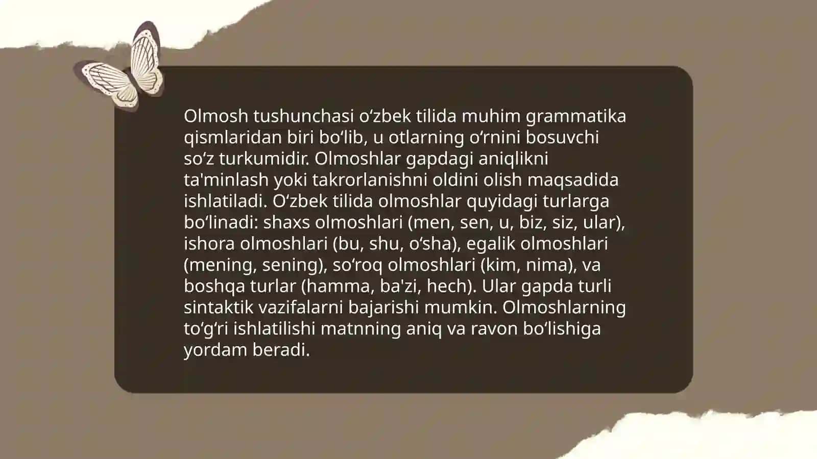 Olmosh so‘z turkumi va uning xususiyatlari 3