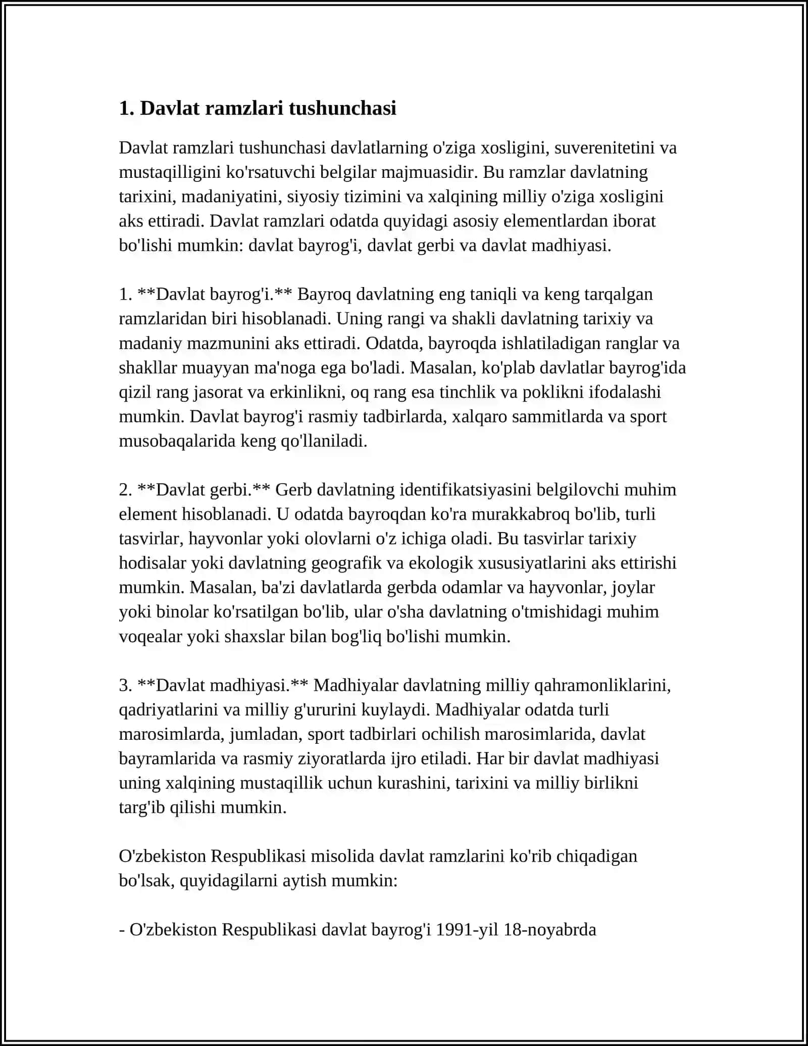 Davlat Ramzlari va Ularning Tarixi 3
