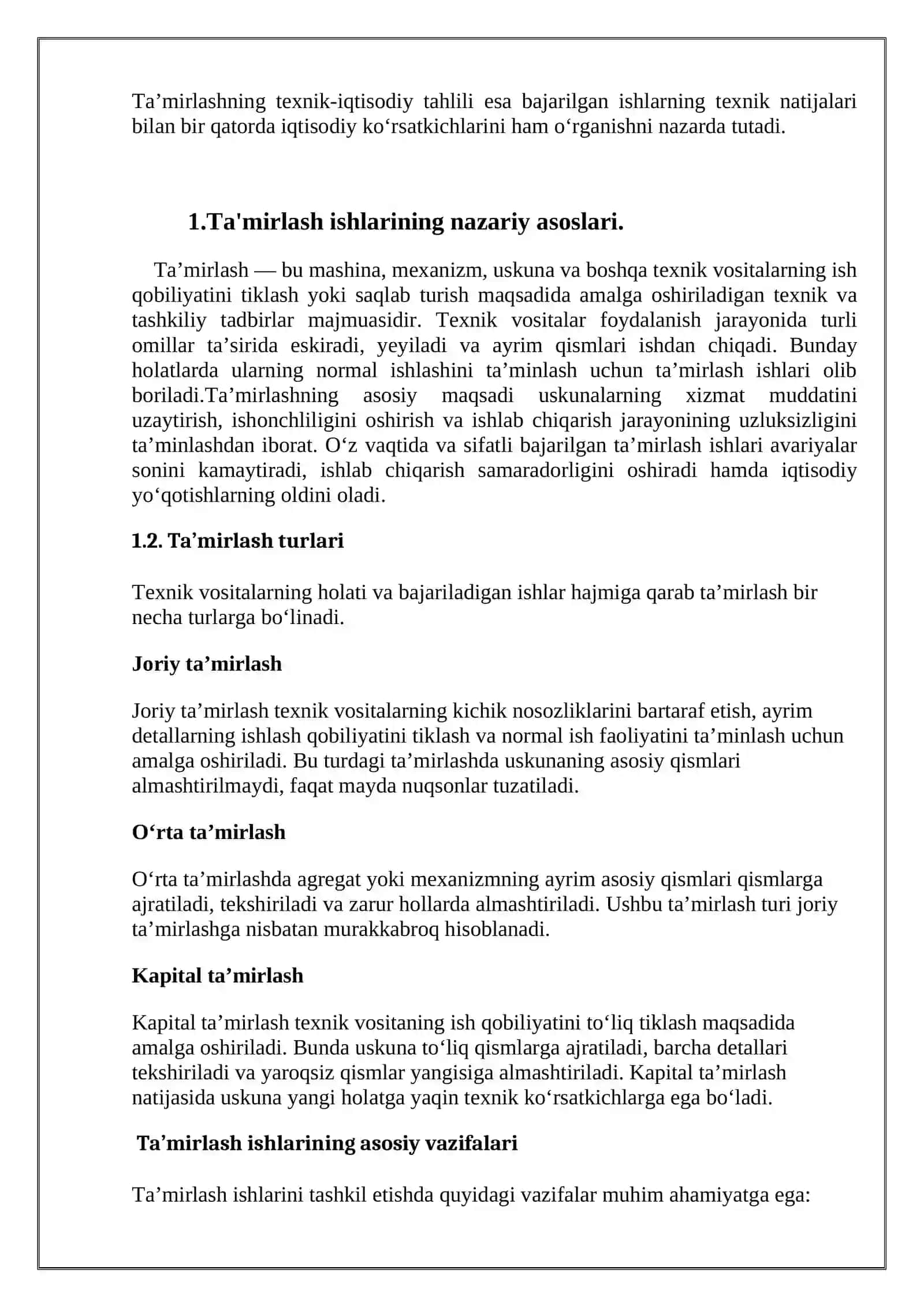 Ta'mirlash ishlarini asboblar vositasida baholash 3