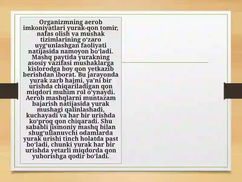 Organizmning aerob imkoniyatlari va chidamlilik 3