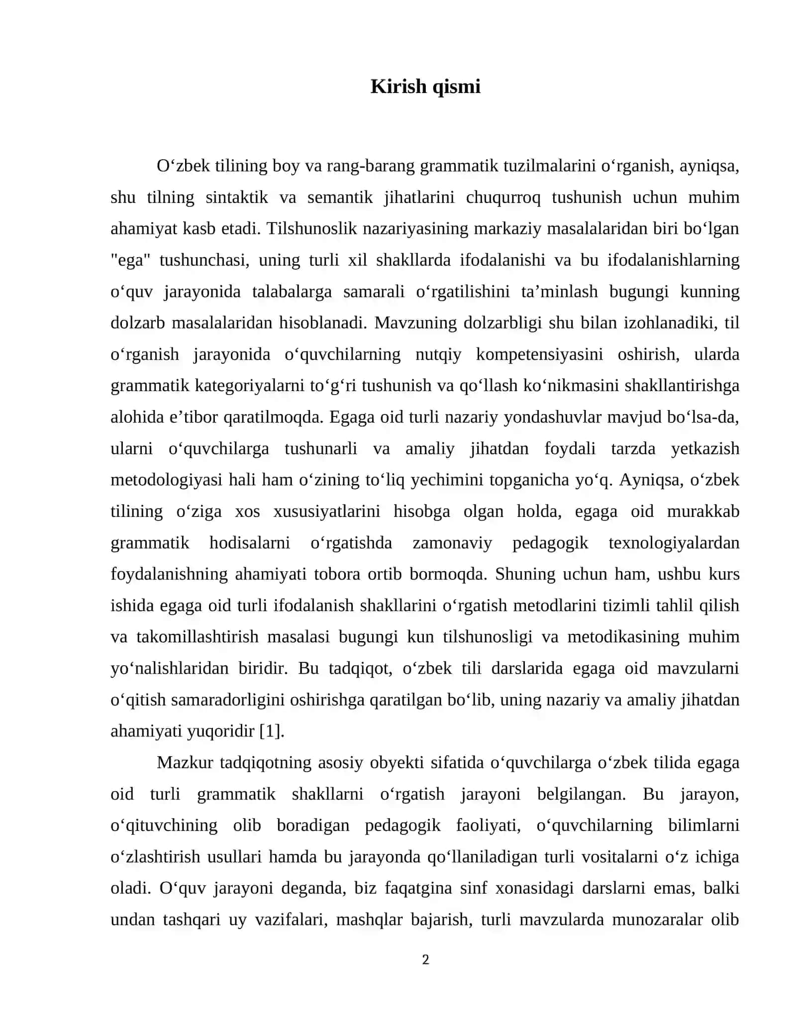 Eganing turli shaklda ifodalanishini o'rgatishda qo'llaniladigan metodlar 3