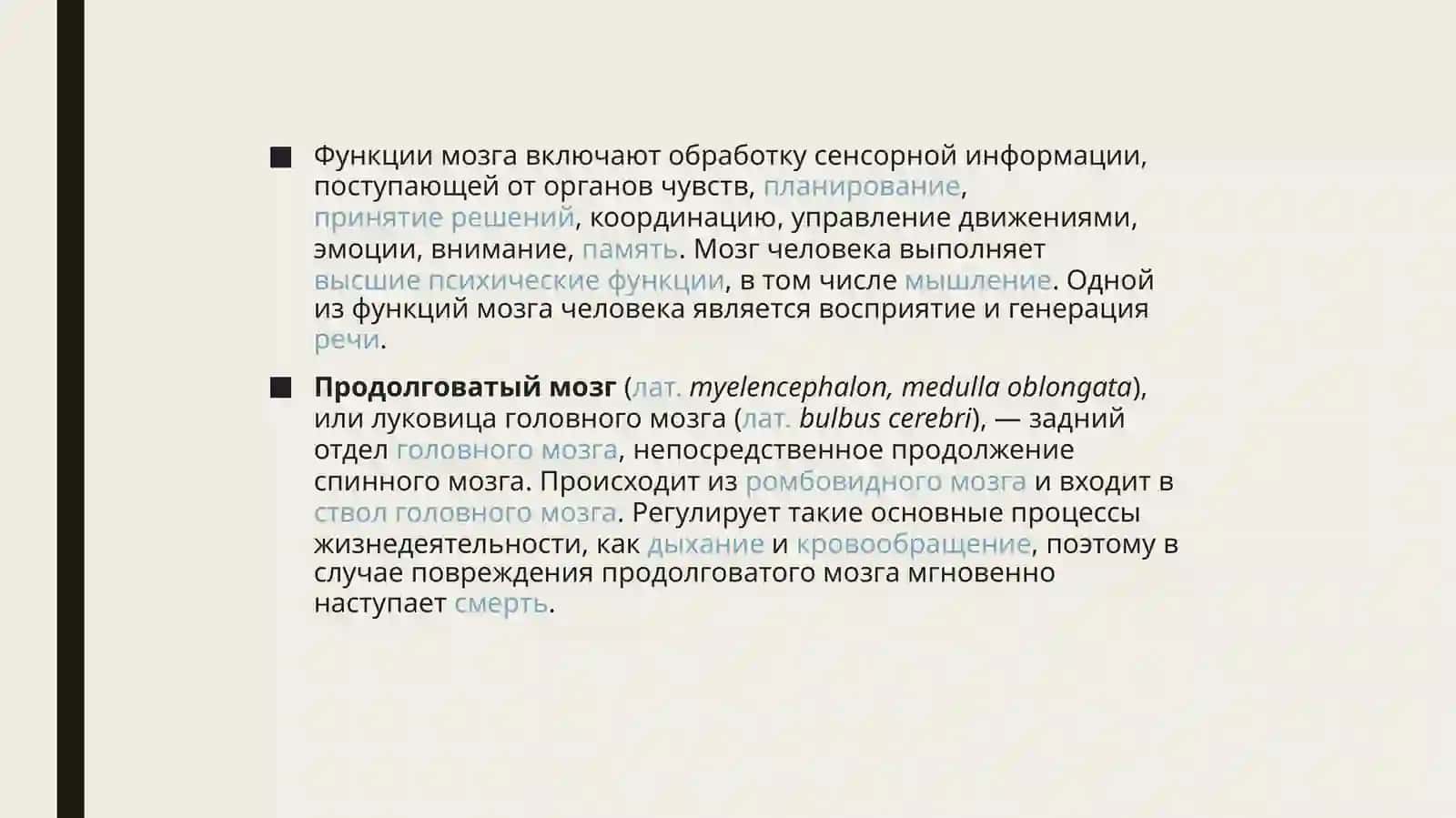 Продольные мозговые центры и функции 3