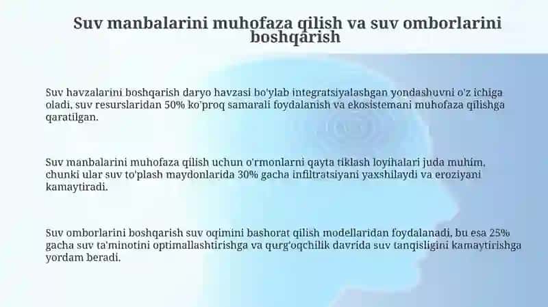 Ichimlik suvi sifatini yaxshilashning asosiy usullari 3