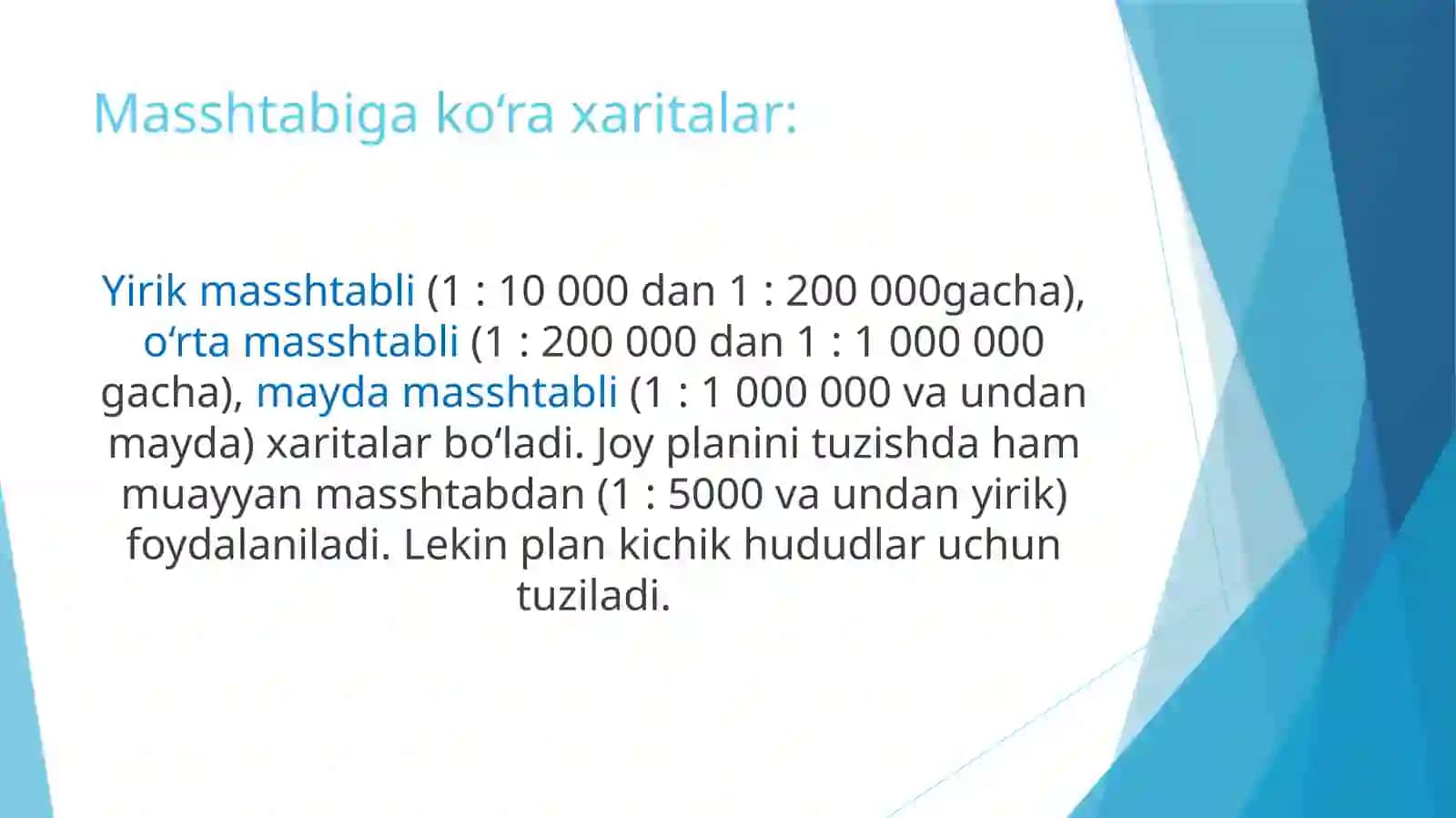 Geografik xaritalar va ularning turlari 3