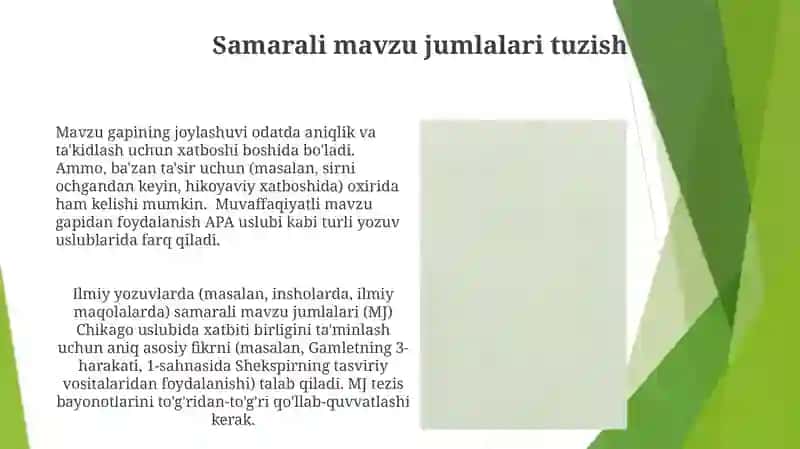 Samarali mavzu jumlalari tuzish 3