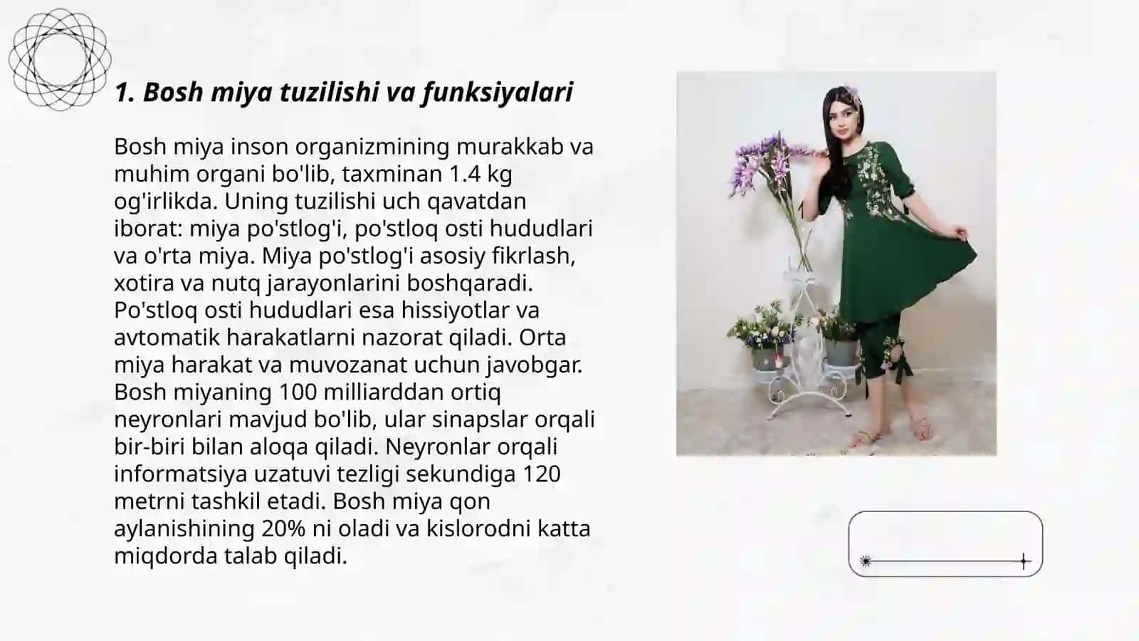 Bosh miya turli bo'limlari faoliyatini o'rganish 3