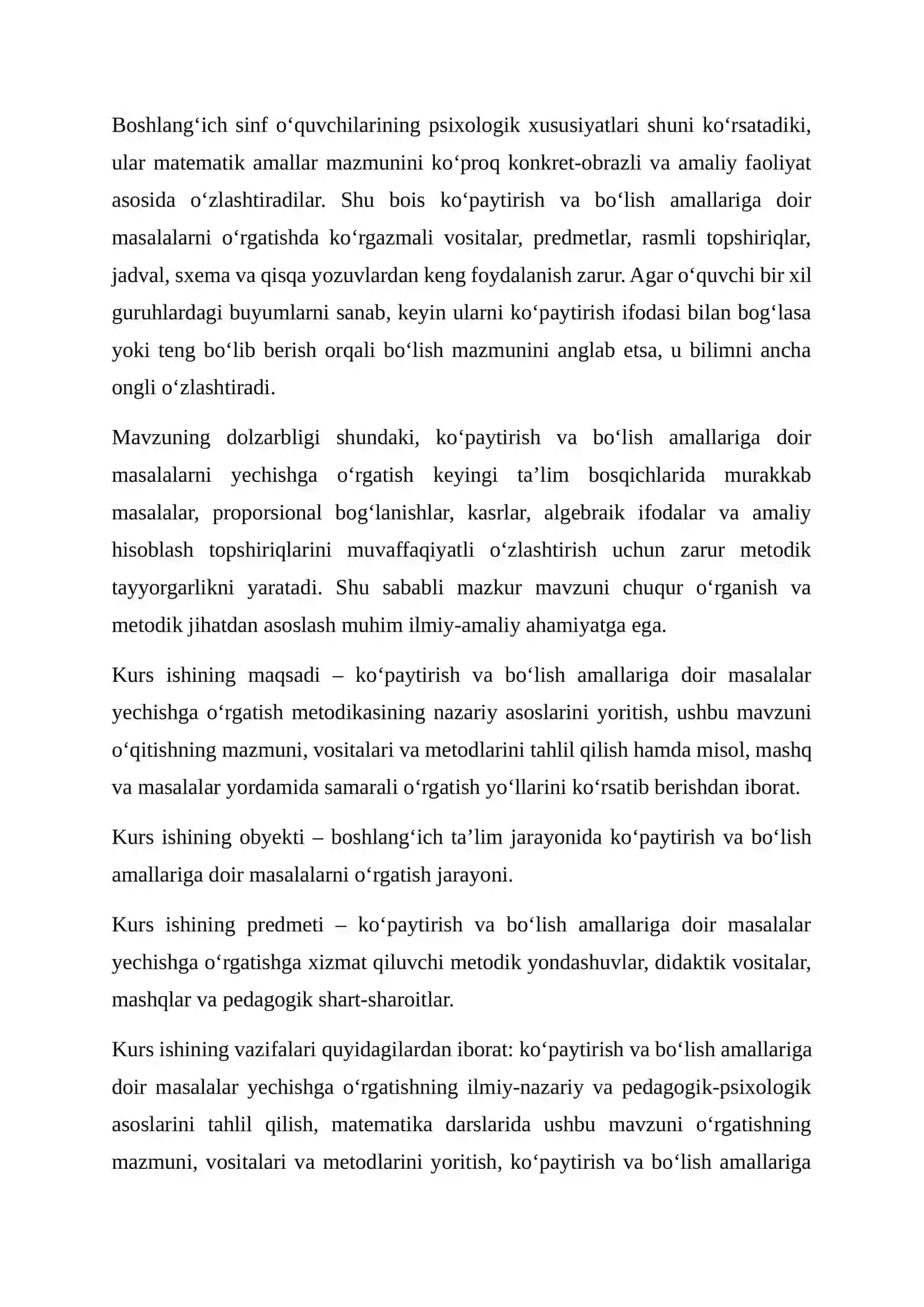 Ko‘paytirish va bo‘lish amallariga doir masalalar yechishga o‘rgatish metodikasi 3