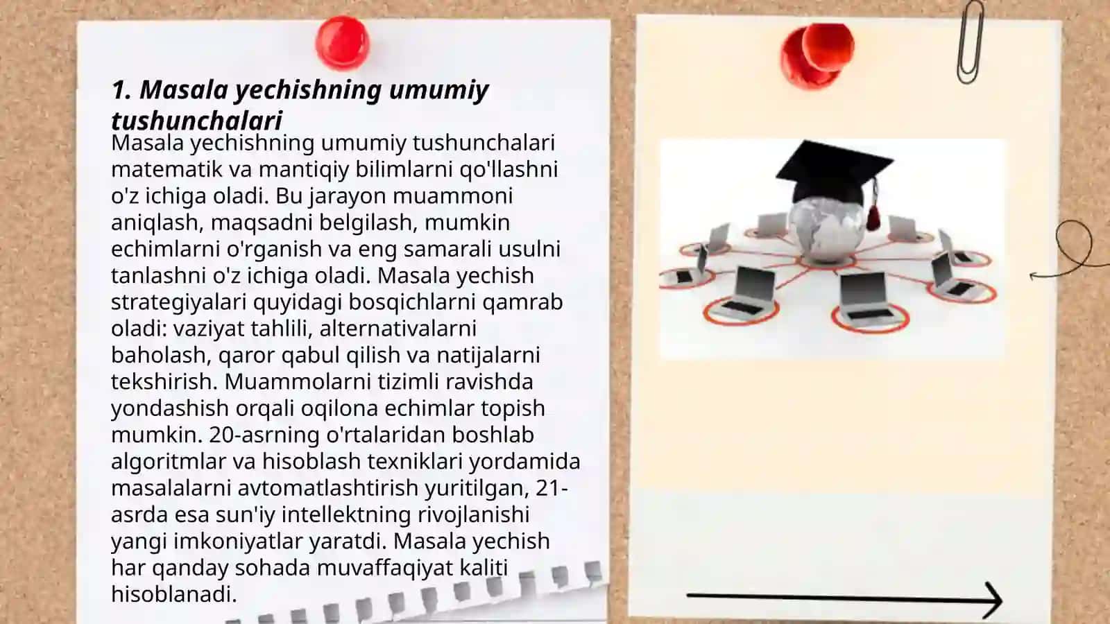 Masala yechishga o'rgatishning umumiy usullari ustida ishlash 3