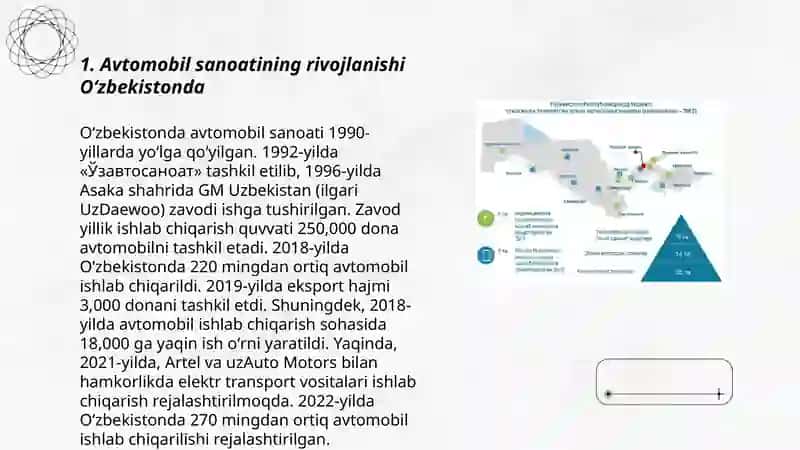 Oʻzbekiston Respublikasida avtomobillashtirish va yoʻl tarmoqlarining oʻsish koʻrsatkichlari 3