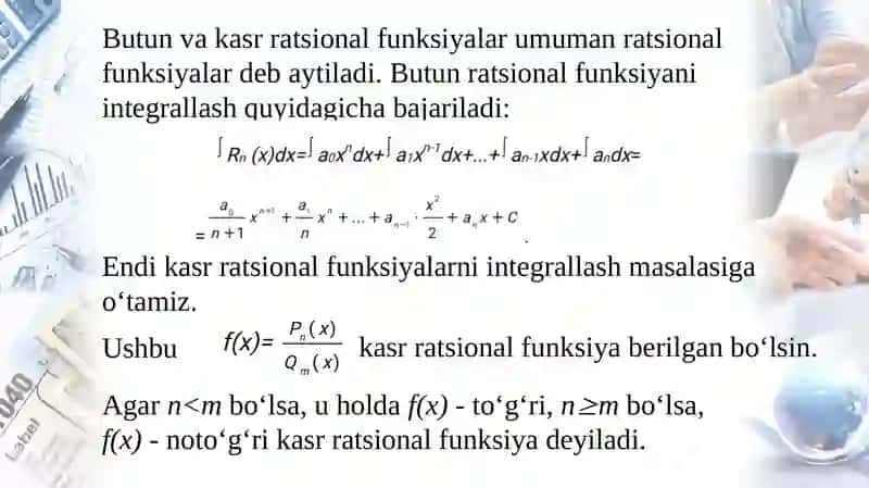 Ratsional funksiyalarni integrallash, Ba'zi bir trigonometrik funksiyalarni sinfini integrallash 3