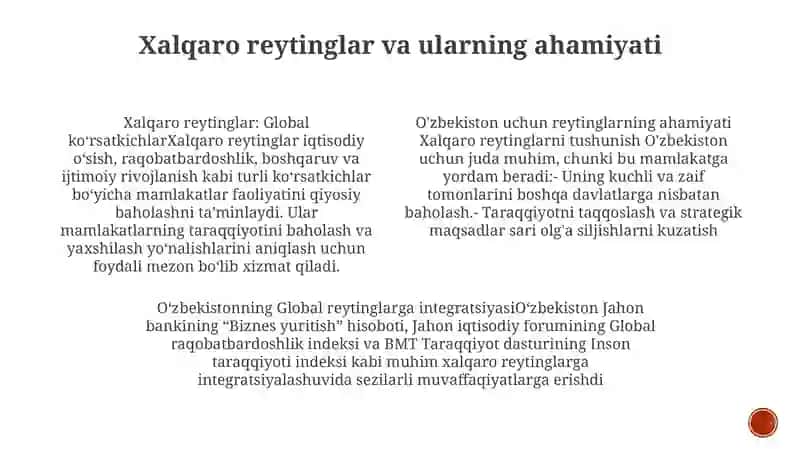Siyosiy Huquqiy Sohadagi Ustuvor Xalqaroreytinglar Va Ularga OʻZbekistonning Integratsiyalashuvi 3