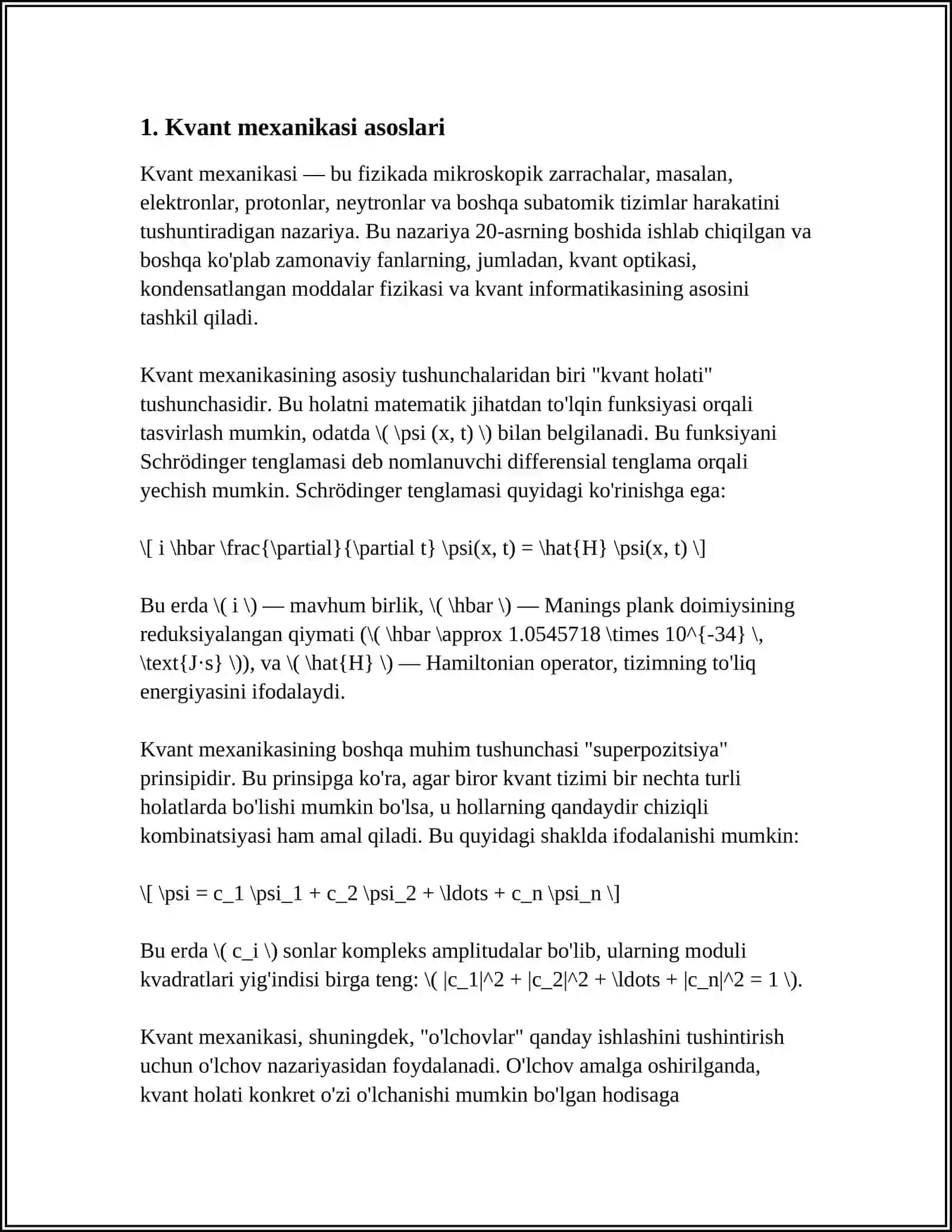 QUANTUM HISOBLASH: ASOSIY TUSHUNCHALAR VA ISTIQBOLLARI 3
