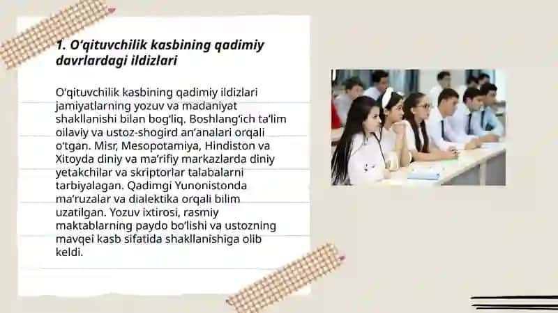 Oʻqituvchilik kasbining qadimiy davrlardagi ildizlari 3