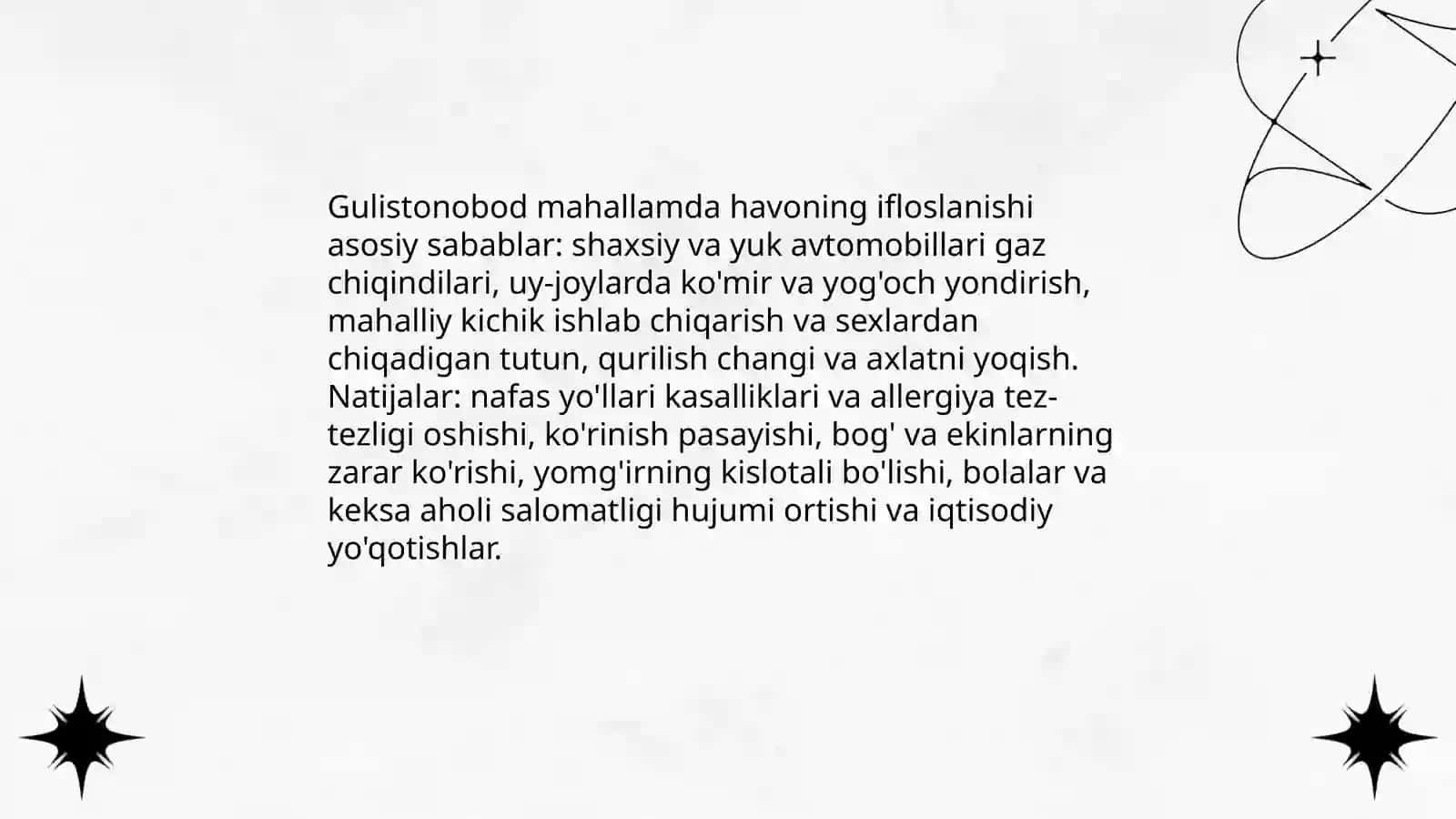 Mening yashash hududimdagi ekologik muammo 3