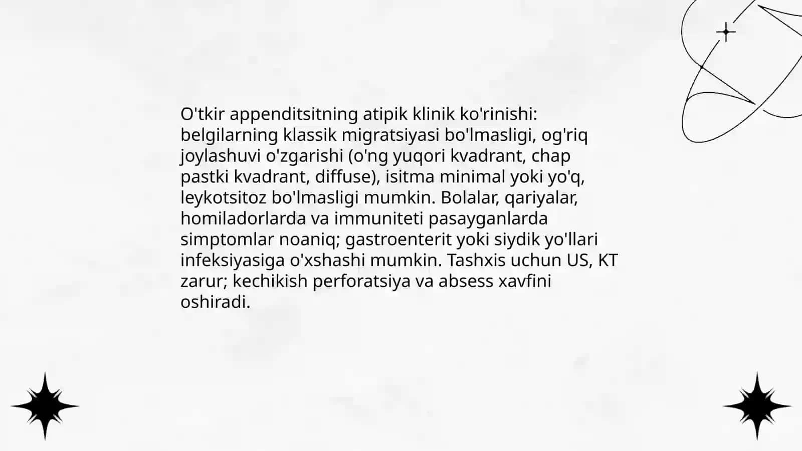 O'tkir appenditsit atipik kechishi 3