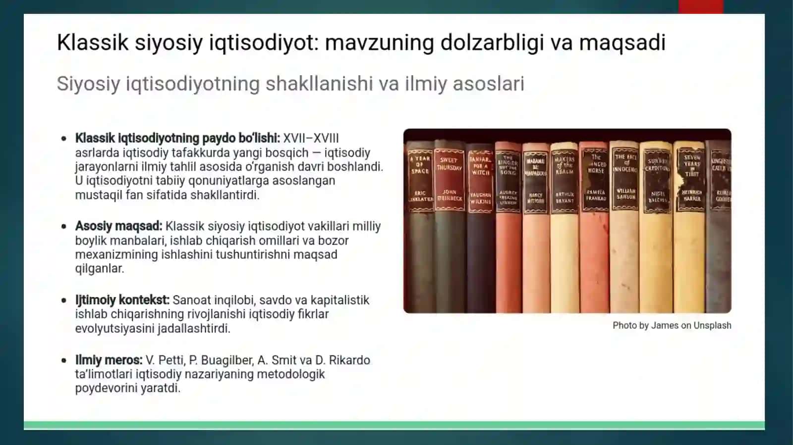 KLАSSIK SIYOSIY IQTISODIYOT VАKILLАRINING TА’LIMOTLАRI 3