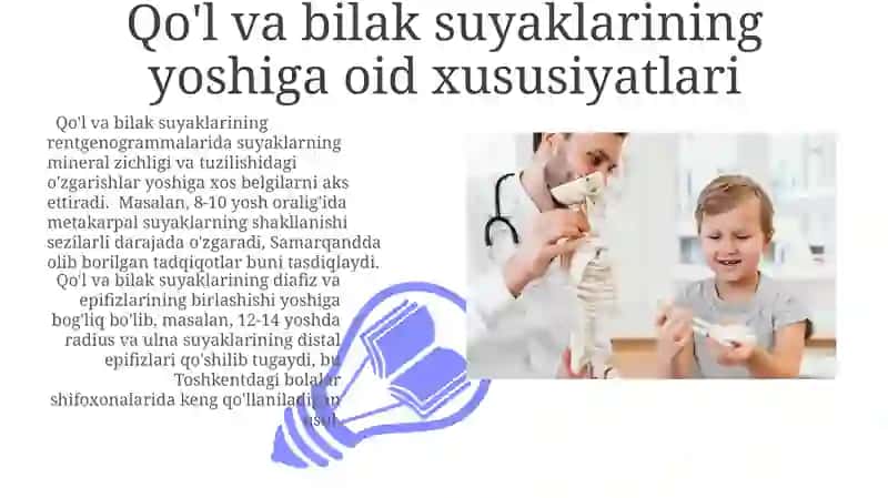 Suyaklarga qarab bola yoshini baholash usullari 3