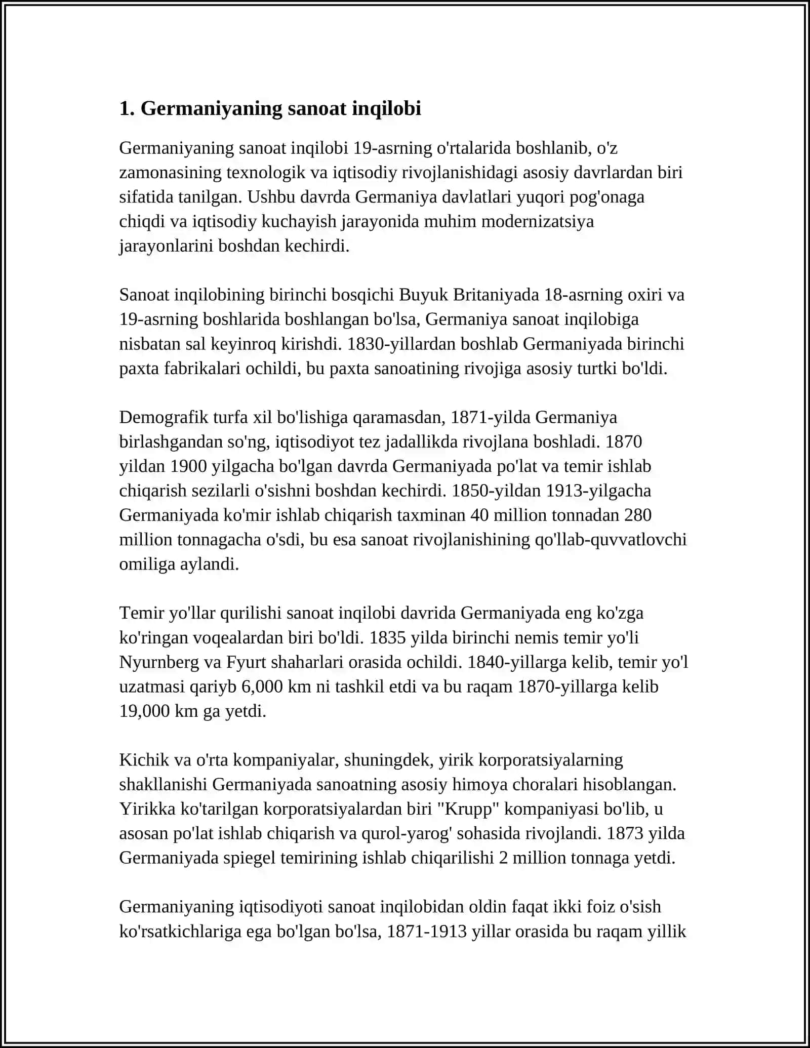 IX -XI ASRLARDA GERMANIYANING IQTISODIY RIVOJLANISHINI ÒZIGA XOS XUSUSIYATLARI 3