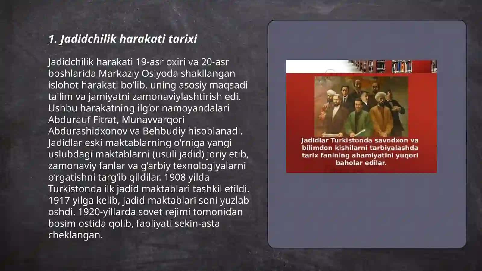 Jadidchilik nomoyondalari 3