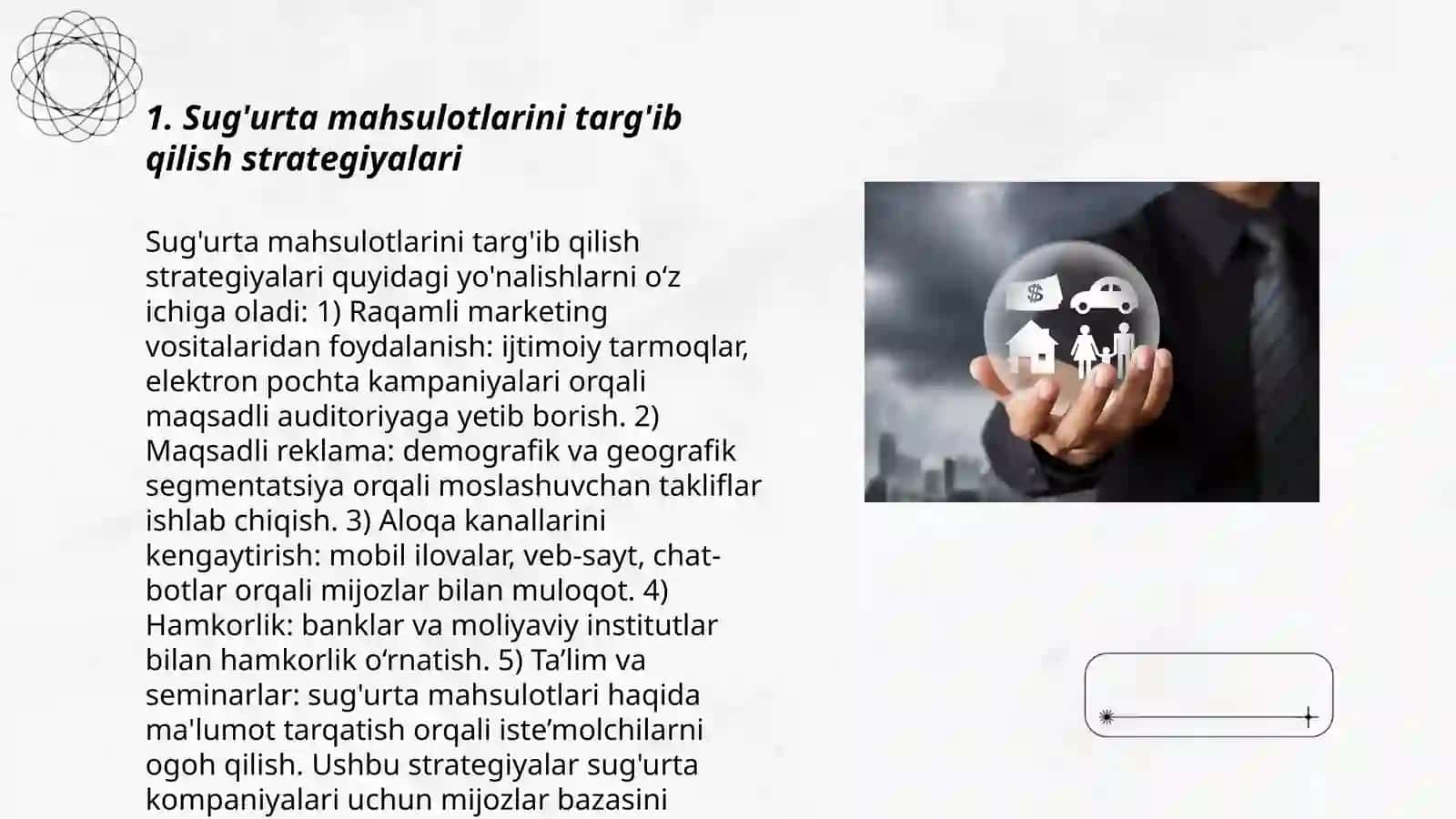 Sug'urta mahsulotlarini targ'ib qilish strategiyalari 3