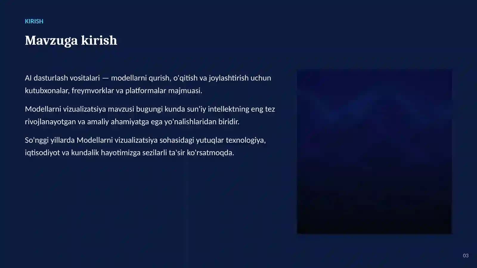 SUN'IY INTELLEKT • AI DASTURLASH VOSITALARI 3