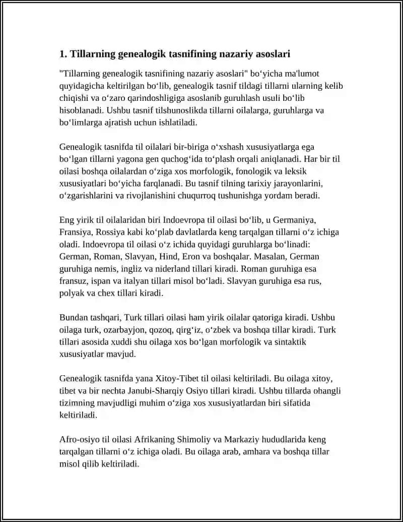 Tillarning Genelogik Tasnifi 3
