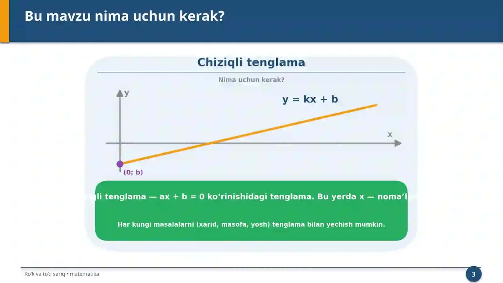 Chiziqli tenglama 3