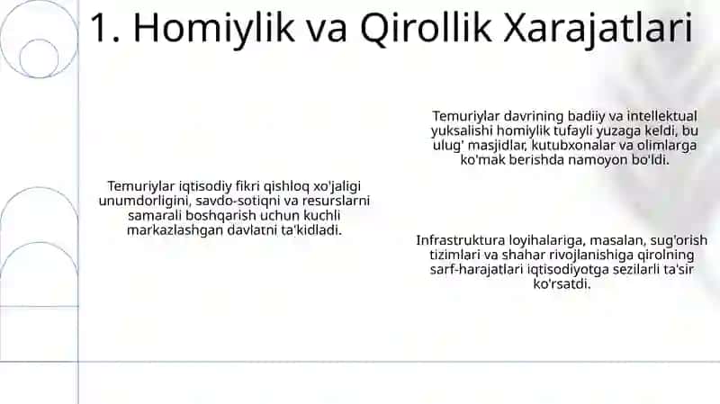 Temuriylar davridagi iqtisodiy g'oyalari 3