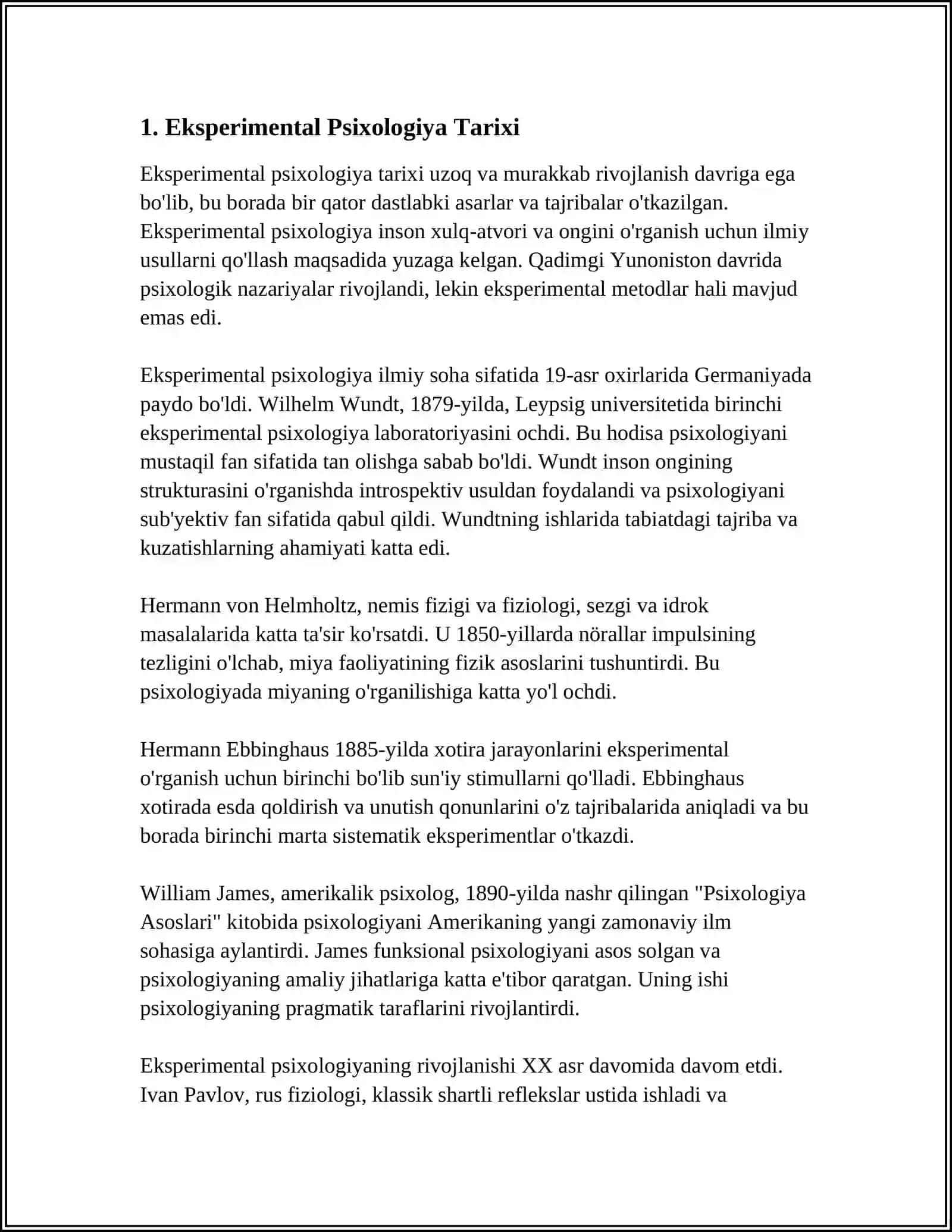EKSPREMENTAL PSIXOLOGIYA GOGO FOROZ VA UNI TEKSHIRISH 3