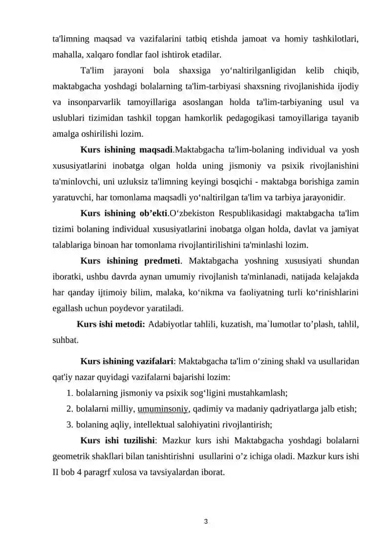Maktabgacha yoshdagi bolalarni geometrik shakllari bilan tanishtirish 3