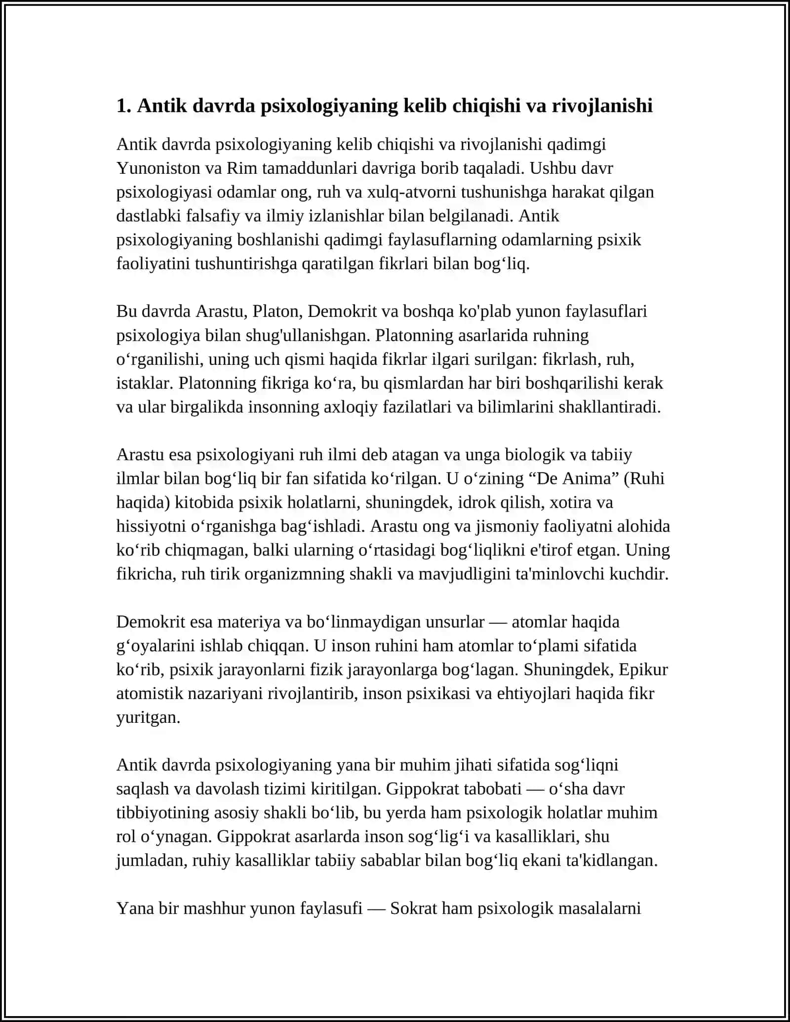 ANTIK DAVR PSIXOLOGIYASI 3