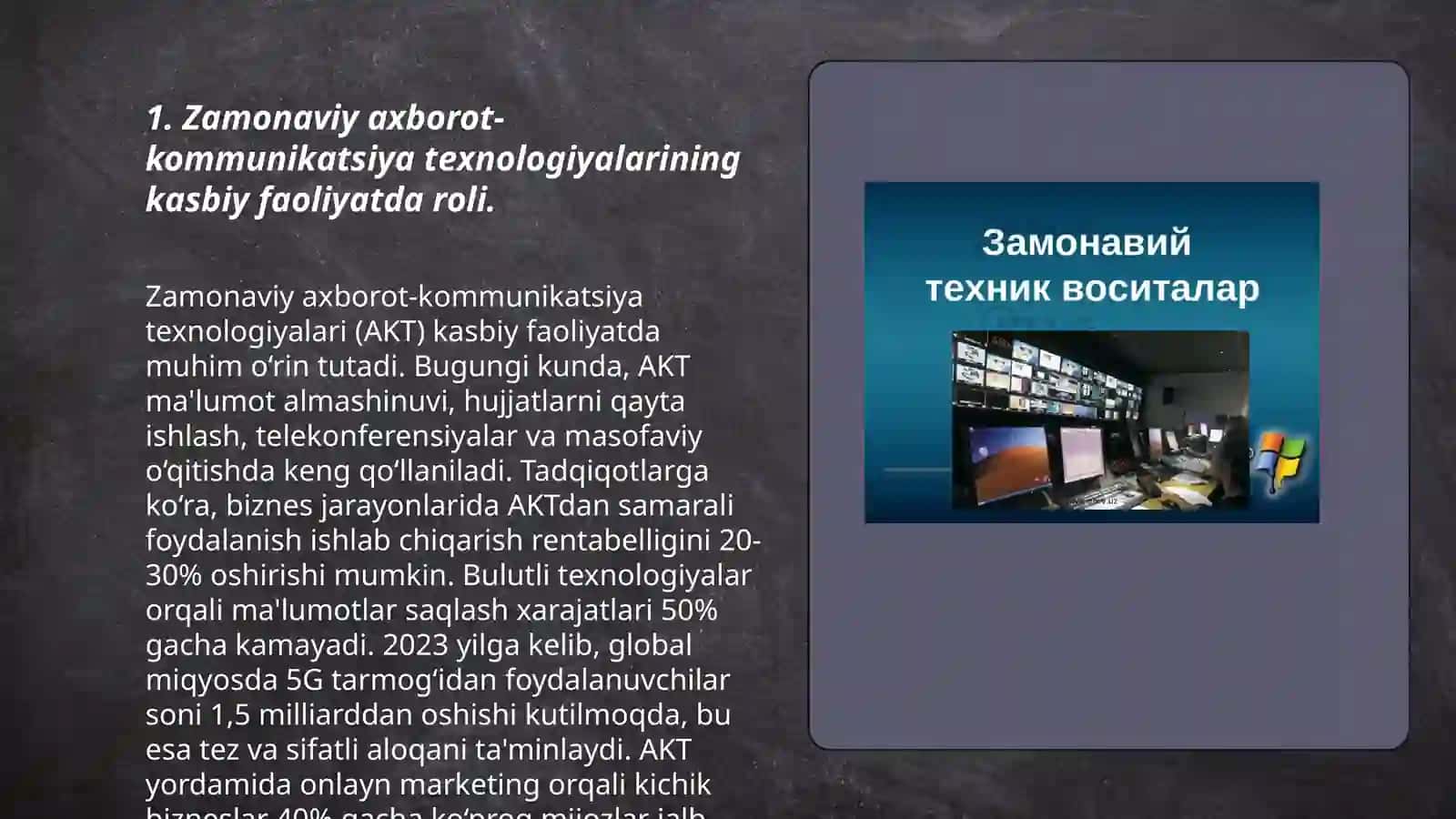 Axborot texnologiyalaridan foydalanish 3