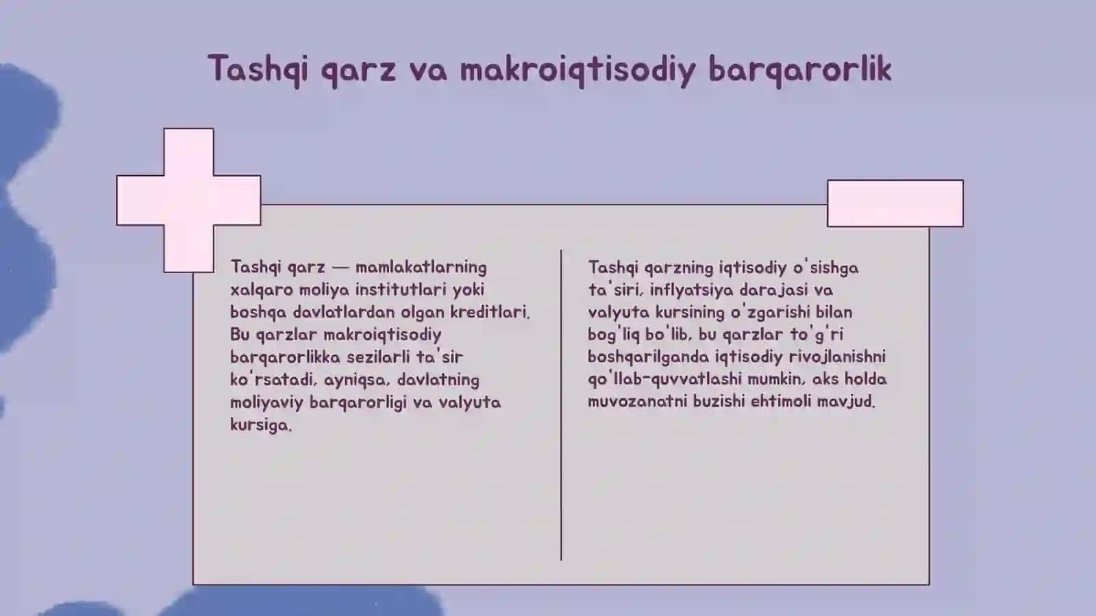 Tashqi qarz va uning Makroiqtisodiy barqarorlikka ta'siri 3