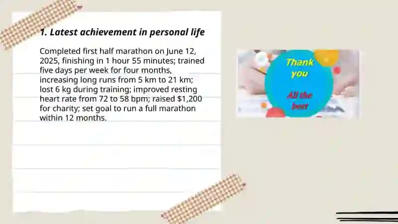 Latest achievement 3