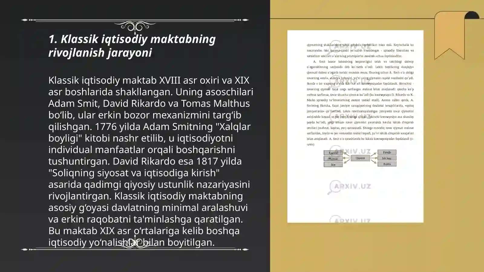 Klassik iqtisodiy maktabning vujudga kelishi 3