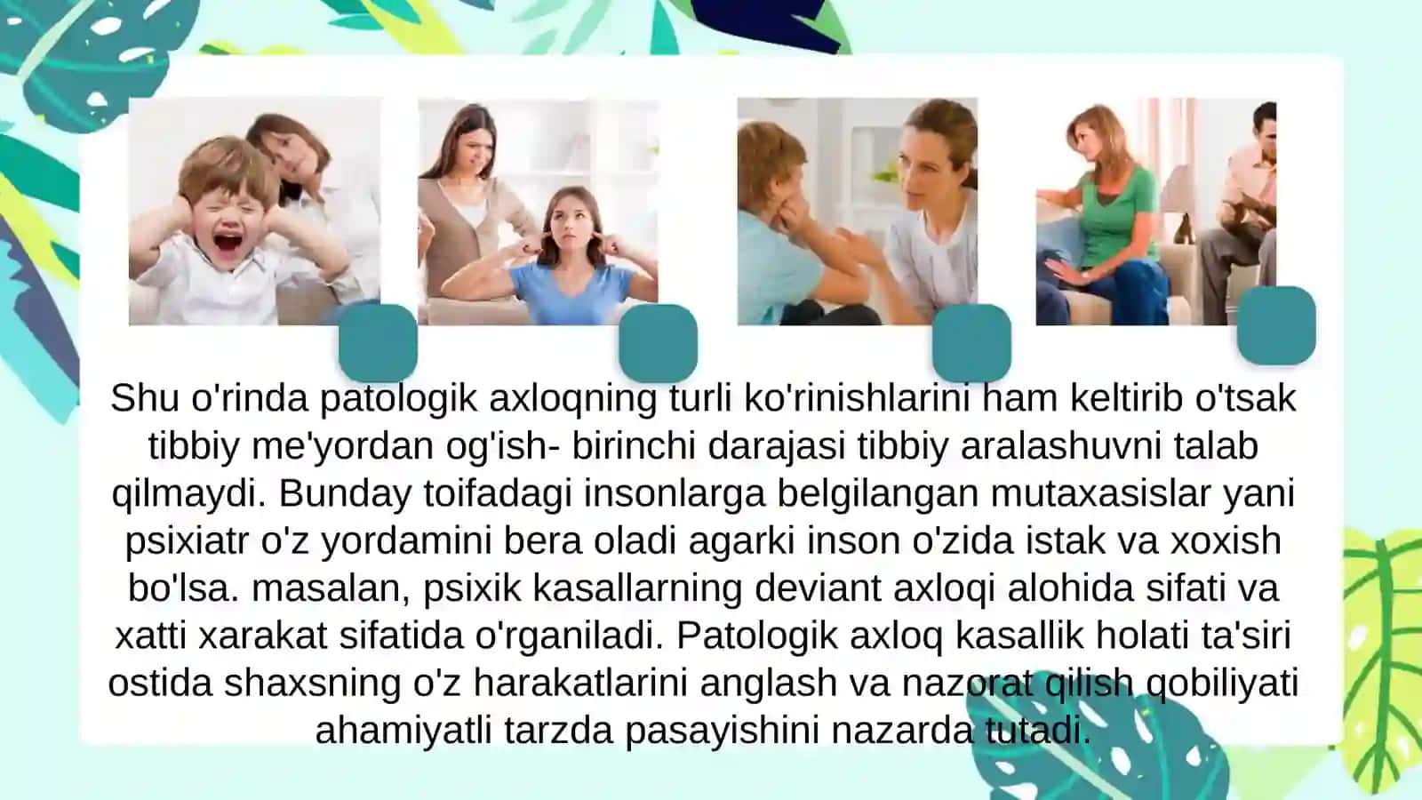 Yoshlarning asab tizimining barqarorligi ularda xulqi og’ishishning keltrib chiqaruvchi omil sifatida 3