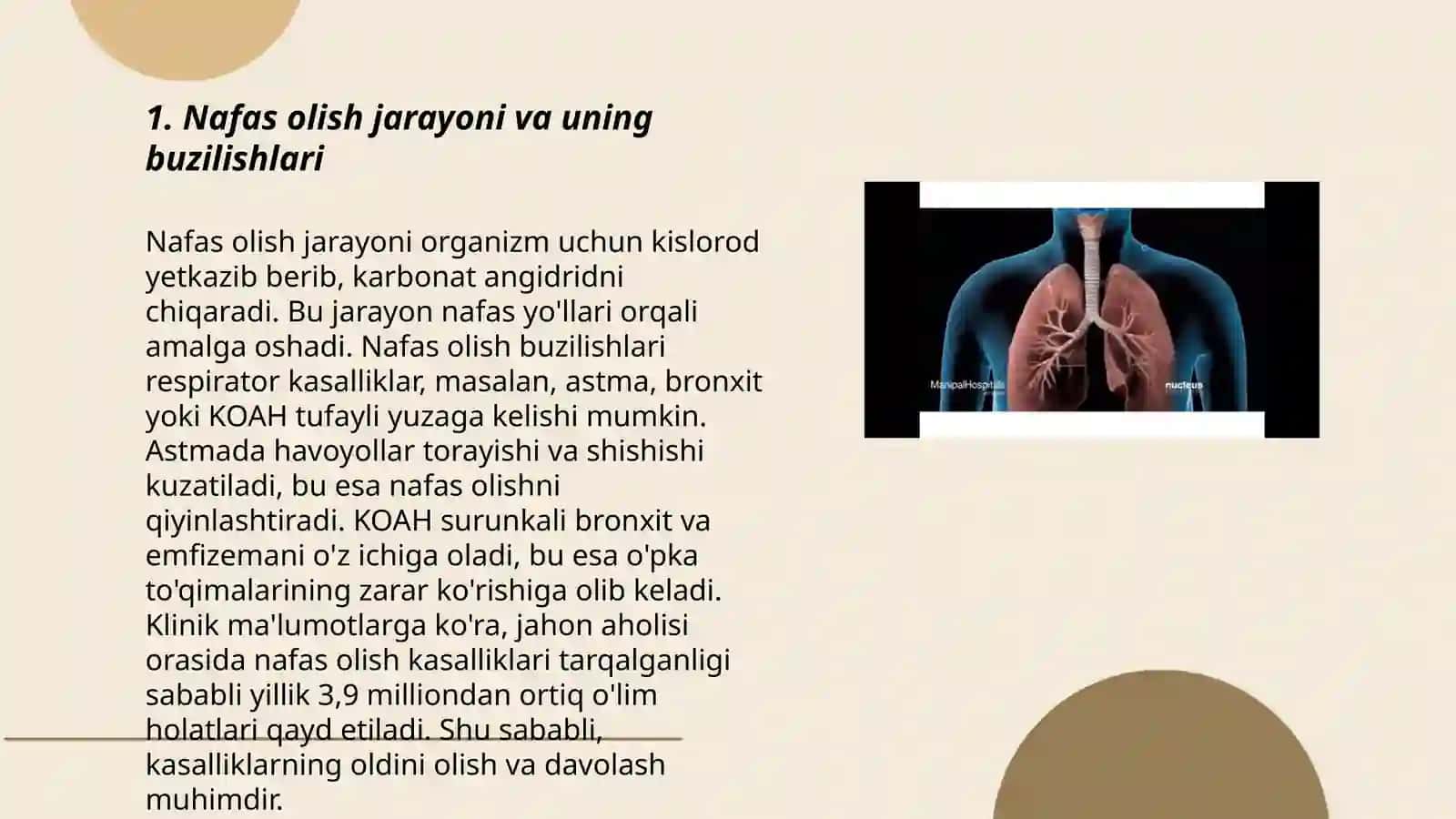 Nafas kasalliklari boʻlgan bemorlarni parvarish qilish 3