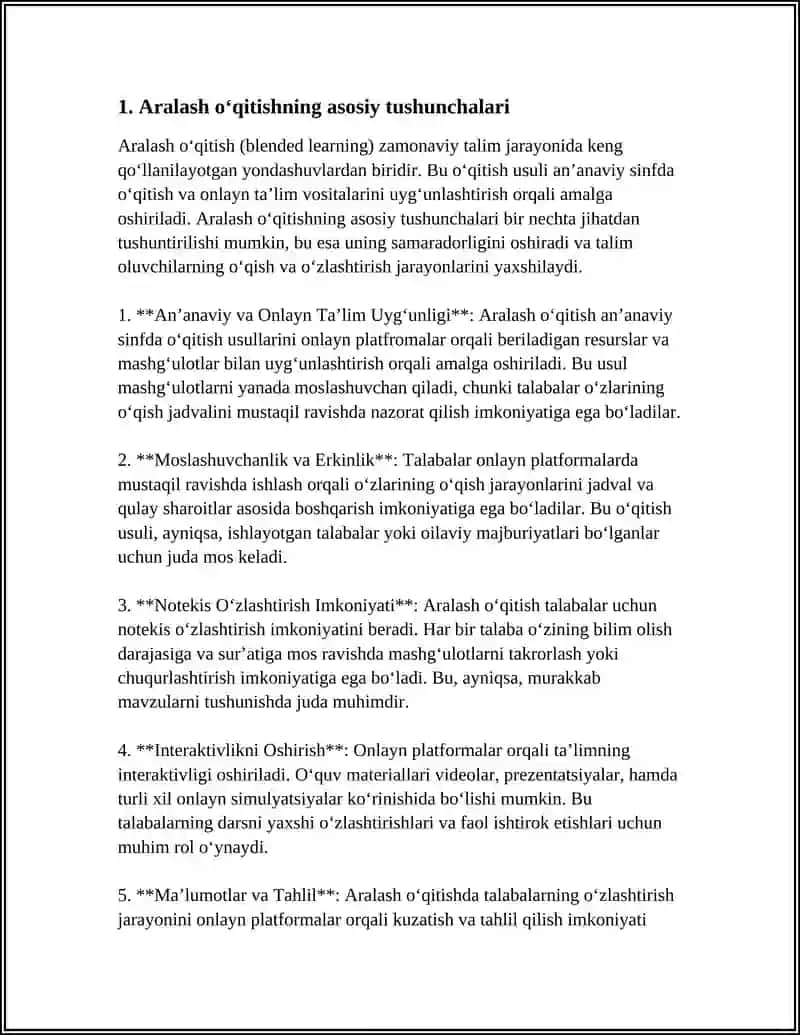 Aralash o‘qitish (Blended Learning) 3