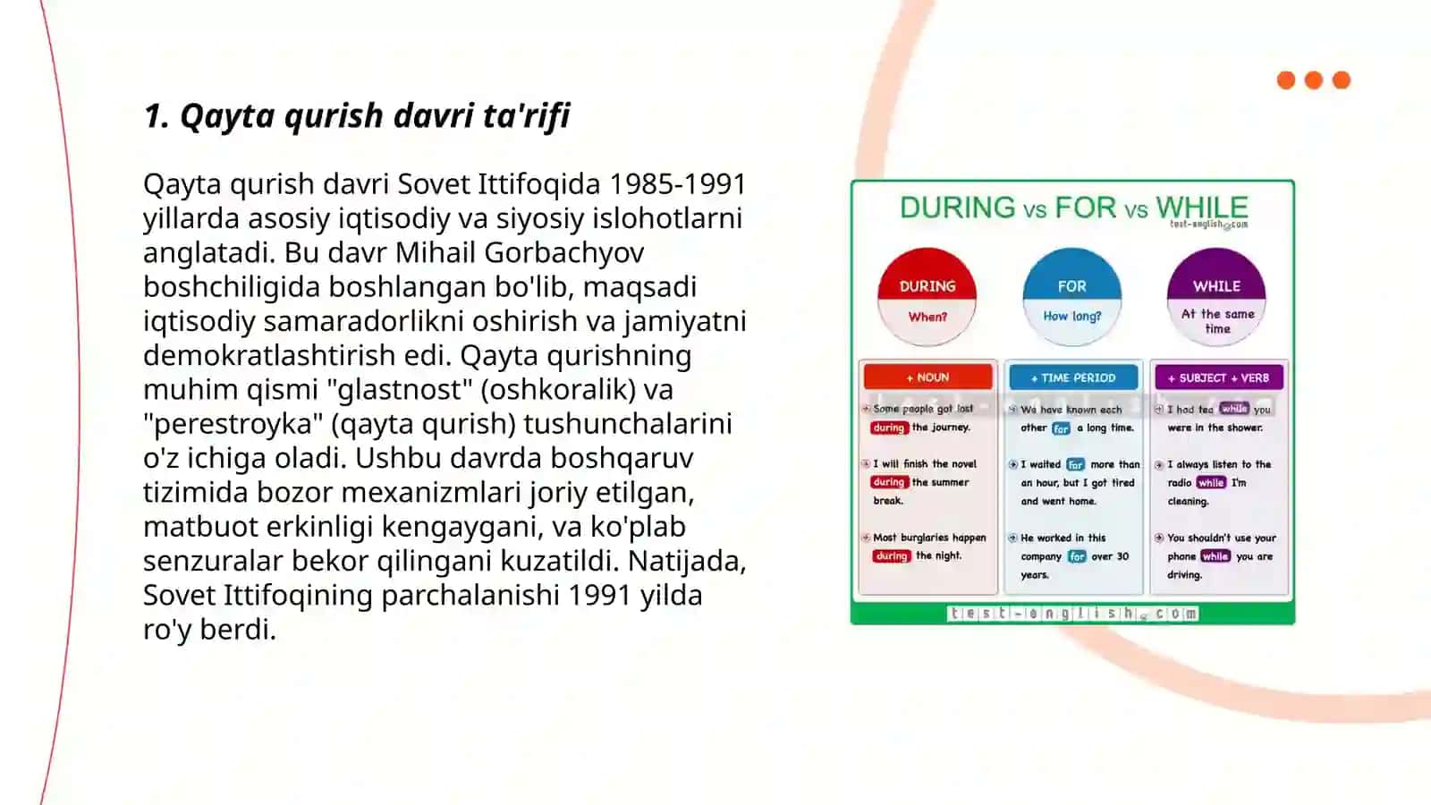 Qayta qurish yillarida Oʻzbekistondagi ijtimoiy siyosiy vaziyat 3