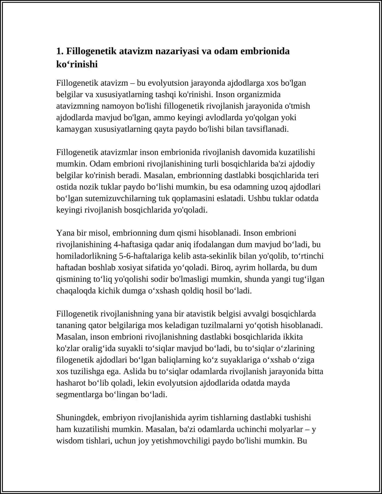 ODAMDA RIVOJLANISHNING FILLOGENETIK NUXSONLARI 3