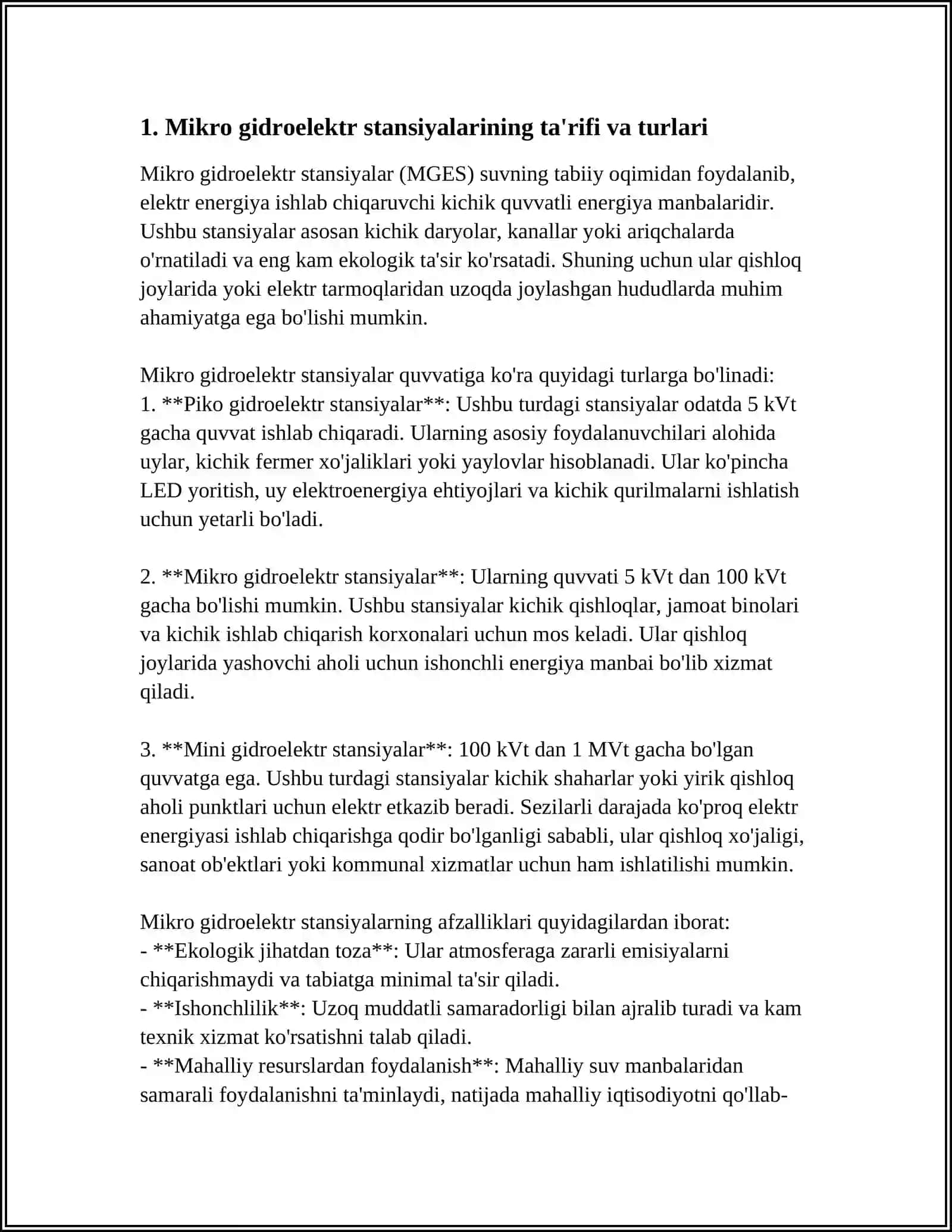 Mikro Gidroelektr Stansiyalar 3